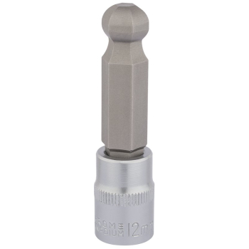 Draper D-HEX-BALL/B Ball End Hexagonal Socket Bits, 3/8 inch  Sq. Dr., 12mm - Code: 16295 - Pack Qty 1