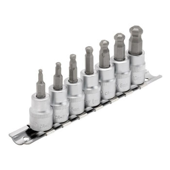 Draper D-HEX-B/7/55 Draper Expert Ball-end Hex. Socket Bit Set, 3/8 inch  Sq. Dr., 48mm (7 Piece) - Code: 16296 - Pack Qty 1