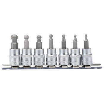 Draper D-HEX-B/7/55 Draper Expert Ball-end Hex. Socket Bit Set, 3/8 inch  Sq. Dr., 48mm (7 Piece) - Code: 16296 - Pack Qty 1