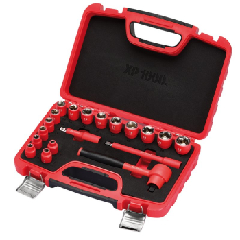 Draper XP1000-3/8 XP1000® VDE Metric Socket Set, 3/8 inch   Sq. Dr. (19 Piece) - Code: 16306 - Pack Qty 1