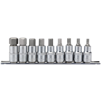Draper H-HEX/9/55 Draper Expert Metric Hex. Socket Bit Set, 1/2 inch  Sq. Dr., 55mm (9 Piece) - Code: 16307 - Pack Qty 1