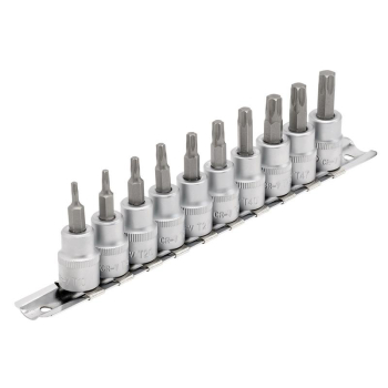 Draper D-TX/10/55 Draper Expert TX-STAR® Socket Bit Set, 3/8 inch  Sq. Dr., 48mm (10 Piece) - Code: 16309 - Pack Qty 1