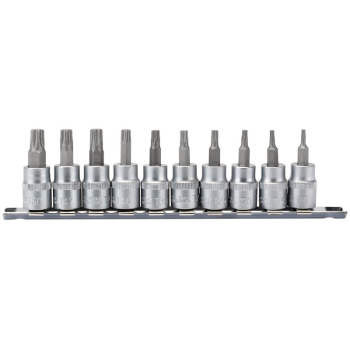 Draper D-TX/10/55 Draper Expert TX-STAR® Socket Bit Set, 3/8 inch  Sq. Dr., 48mm (10 Piece) - Code: 16309 - Pack Qty 1