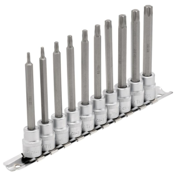 Draper D-TX/10/100 Draper Expert TX-STAR® Socket Bit Set, 3/8 inch  Sq. Dr., 100mm (10 Piece) - Code: 16310 - Pack Qty 1
