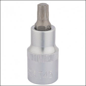 Draper H-TX/B Draper TX-STAR® Socket Bit, 1/2 inch  Sq. Dr., T45 x 55mm - Code: 16315 - Pack Qty 1