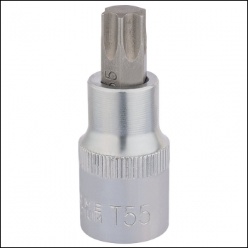 Draper H-TX/B Draper TX-STAR® Socket Bit, 1/2 inch  Sq. Dr., T55 x 55mm - Code: 16319 - Pack Qty 1
