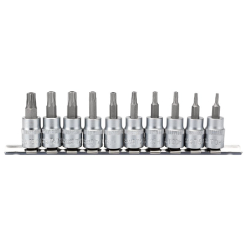 Draper D-TXT/10/55 Draper Expert TX-STAR® Security Socket Bit Set, 3/8 inch  Sq. Dr., 48mm (10 Piece) - Code: 16332 - Pack Qty 1