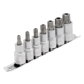 Draper H-TXT/7/55 Draper Expert TX-STAR® Security Socket Bit Set, 1/2 inch  Sq. Dr., 55mm (7 Piece) - Code: 16334 - Pack Qty 1