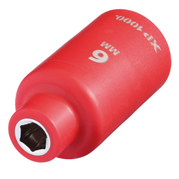 Draper XP1000-3/8-SOC XP1000® VDE Socket, 3/8 inch  Sq. Dr., 6mm - Code: 16335 - Pack Qty 1