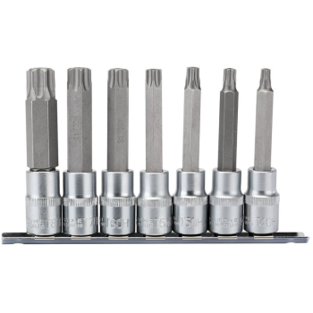 Draper H-TXT/7/100 Draper Expert TX-STAR® Security Socket Bit Set, 1/2 inch  Sq. Dr., 100mm (7 Piece) - Code: 16338 - Pack Qty 1