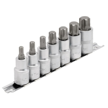 Draper H-TXP/7/50 Draper Expert TX-STAR® Plus Socket Bit Set, 1/2 inch  Sq. Dr., 55mm (7 Piece) - Code: 16341 - Pack Qty 1