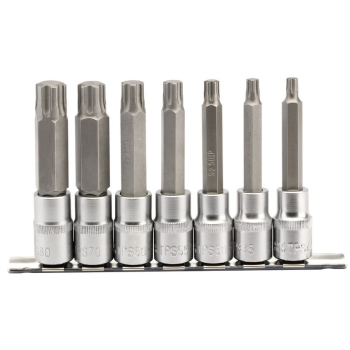 Draper H-TXP/7/100 Draper TX-STAR® Plus Socket Bit Set, 1/2 inch  Sq. Dr., 100mm (7 Piece) - Discontinued - Code: 16342 - Pack Qty 1