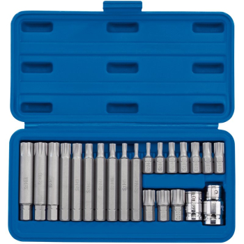 Draper RIBE/22/SET/B Draper Expert Ribe® 3/8, Socket and Bit Set, 1/2 inch  Sq. Dr. (22 Piece) - Code: 16347 - Pack Qty 1