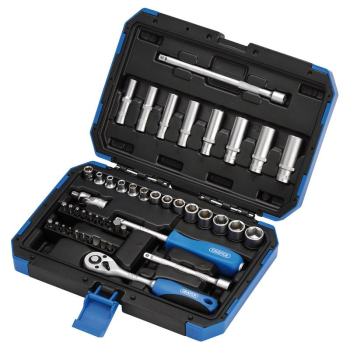 Draper BD47M Metric Socket Set, 1/4 inch  Sq. Dr. (47 Piece) - Code: 16355 - Pack Qty 1