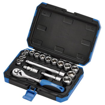 Draper DD18M Metric Socket Set, 3/8 inch  Sq. Dr. (18 Piece) - Code: 16359 - Pack Qty 1