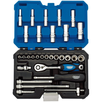 Draper B30MN/SG Draper Expert Metric Socket Set, 1/4 inch  Sq. Dr. (30 Piece) - Code: 16444 - Pack Qty 1