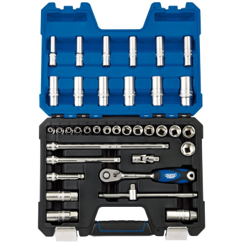 Draper D36MN/SG Draper Expert Metric Socket Set, 3/8 inch  Sq. Dr. (36 Piece) - Code: 16449 - Pack Qty 1