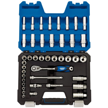 Draper D42MN/SG Draper Expert Metric Socket Set, 3/8 inch  Sq. Dr. (42 Piece) - Code: 16451 - Pack Qty 1