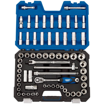 Draper H63AMN/SG Draper Expert MM/AF Combined Socket Set, 1/2 inch  Sq. Dr. (63 Piece) - Code: 16456 - Pack Qty 1