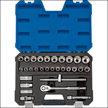 Draper H30MN/B Draper Expert Metric Socket Set, 1/2 inch  Sq. Dr. (30 Piece) - Code: 16466 - Pack Qty 1