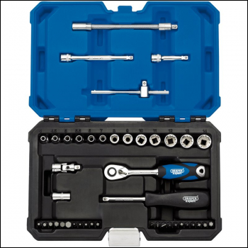 Draper B43MDSN/B Multi-Drive® Metric Socket Set, 1/4 inch  Sq. Dr. (43 Piece) - Code: 16479 - Pack Qty 1