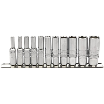 Draper B11AD/SR Draper Expert Imperial Deep Socket on Metal Rail, 1/4 inch  Sq. Dr. (11 Piece) - Code: 16491 - Pack Qty 1