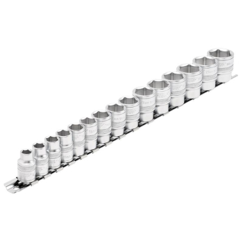 Draper D15M/SR Draper Expert Metric Socket Set on a Metal Rail, 3/8 inch  Sq. Dr. (15 Piece) - Code: 16492 - Pack Qty 1