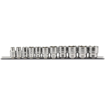 Draper D11A/SR Draper Expert Imperial Socket Set on a Metal Rail, 3/8 inch  Sq. Dr. (11 Piece) - Code: 16493 - Pack Qty 1