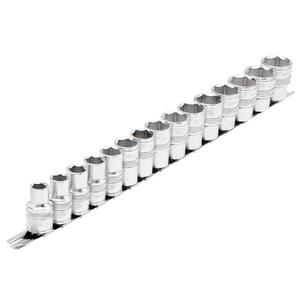 Draper H15M/SR Draper Expert Metric Socket on a Metal Rail, 1/2 inch  Sq. Dr. (15 Piece) - Code: 16496 - Pack Qty 1