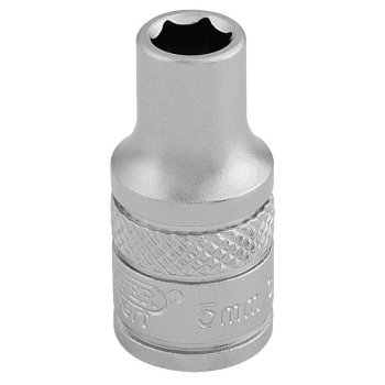 Draper B-MM/MS Socket, 1/4 inch  Sq. Dr., 5mm - Code: 16508 - Pack Qty 1