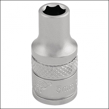 Draper B-MM/MS Socket, 1/4 inch  Sq. Dr., 5mm - Code: 16508 - Pack Qty 1