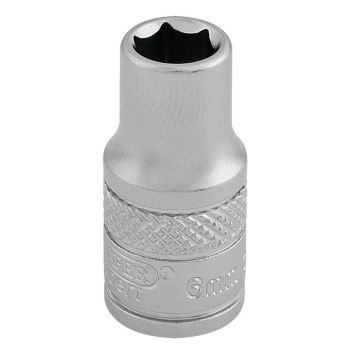 Draper B-MM/MS Socket, 1/4 inch  Sq. Dr., 6mm - Code: 16510 - Pack Qty 1