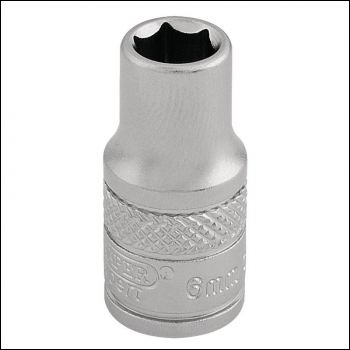 Draper B-MM/MS Socket, 1/4 inch  Sq. Dr., 6mm - Code: 16510 - Pack Qty 1
