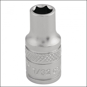 Draper B-AF/MS Imperial Socket, 1/4 inch  Sq. Dr., 7/32 inch  - Code: 16518 - Pack Qty 1