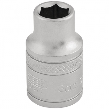Draper D-MM/MS 6 Point Metric Socket, 3/8 inch  Sq. Dr., 8mm - Code: 16533 - Pack Qty 1