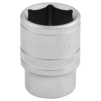 Draper D-MM/MS Draper Expert 6 Point Metric Socket, 3/8 inch  Sq. Dr., 15mm - Code: 16541 - Pack Qty 1