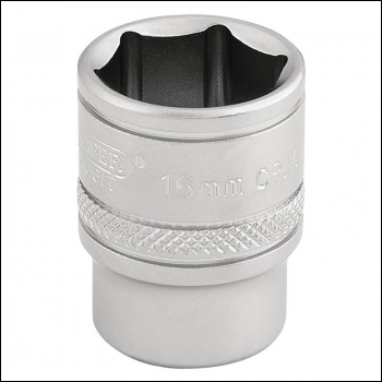 Draper D-MM/MS 6 Point Metric Socket, 3/8 inch  Sq. Dr., 16mm - Code: 16542 - Pack Qty 1