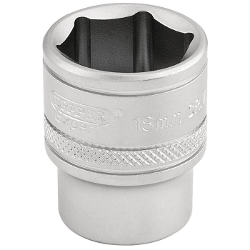 Draper D-MM/MS Draper Expert 6 Point Metric Socket, 3/8 inch  Sq. Dr., 18mm - Code: 16544 - Pack Qty 1