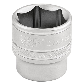 Draper D-MM/MS Draper Expert 6 Point Metric Socket, 3/8 inch  Sq. Dr., 22mm - Code: 16547 - Pack Qty 1