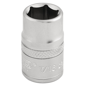 Draper D-AF/MS Draper Expert 6 Point Imperial Socket, 3/8 inch  Sq. Dr., 7/16 inch  - Code: 16551 - Pack Qty 1