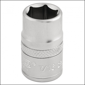 Draper D-AF/MS 6 Point Imperial Socket, 3/8 inch  Sq. Dr., 7/16 inch  - Code: 16551 - Pack Qty 1