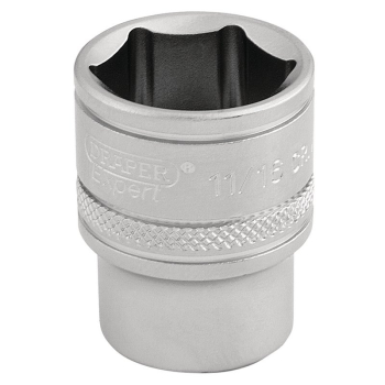 Draper D-AF/MS Draper Expert 6 Point Imperial Socket, 3/8 inch  Sq. Dr., 11/16 inch  - Code: 16573 - Pack Qty 1