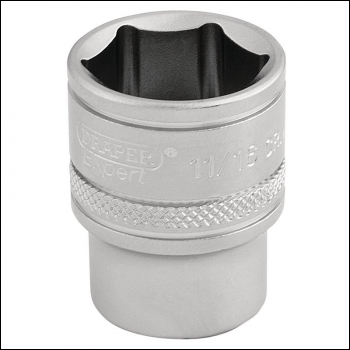 Draper D-AF/MS 6 Point Imperial Socket, 3/8 inch  Sq. Dr., 11/16 inch  - Code: 16573 - Pack Qty 1