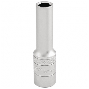 Draper DT-MM/MS 6 Point Metric Deep Socket, 3/8 inch  Sq. Dr., 8mm - Code: 16578 - Pack Qty 1