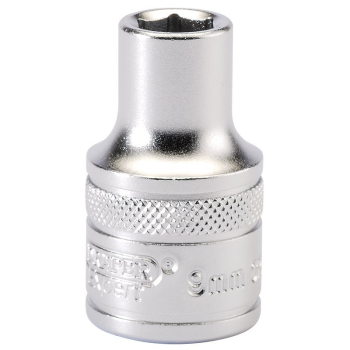 Draper H-MM/MS 6 Point Metric Socket, 1/2 inch  Sq. Dr., 9mm - Code: 16597 - Pack Qty 1