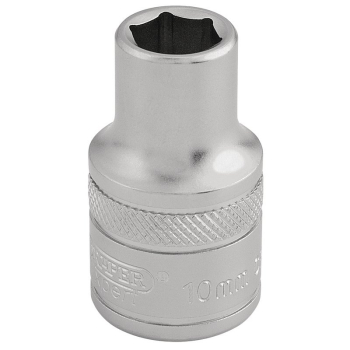 Draper H-MM/MS 6 Point Metric Socket, 1/2 inch  Sq. Dr., 10mm - Code: 16598 - Pack Qty 1