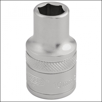 Draper H-MM/MS 6 Point Metric Socket, 1/2 inch  Sq. Dr., 10mm - Code: 16598 - Pack Qty 1
