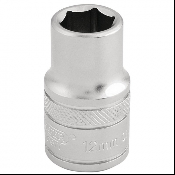 Draper H-MM/MS 6 Point Metric Socket, 1/2 inch  Sq. Dr., 12mm - Code: 16601 - Pack Qty 1