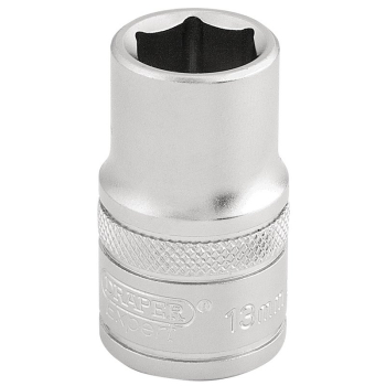 Draper H-MM/MS Draper Expert 6 Point Metric Socket, 1/2 inch  Sq. Dr., 13mm - Code: 16602 - Pack Qty 1