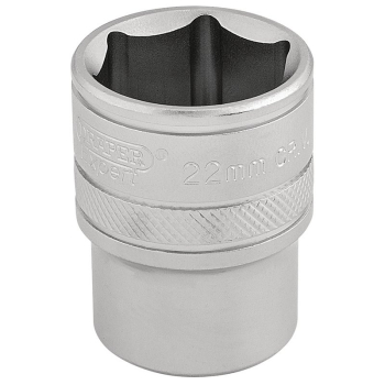 Draper H-MM/MS 6 Point Metric Socket, 1/2 inch  Sq. Dr., 22mm - Code: 16613 - Pack Qty 1